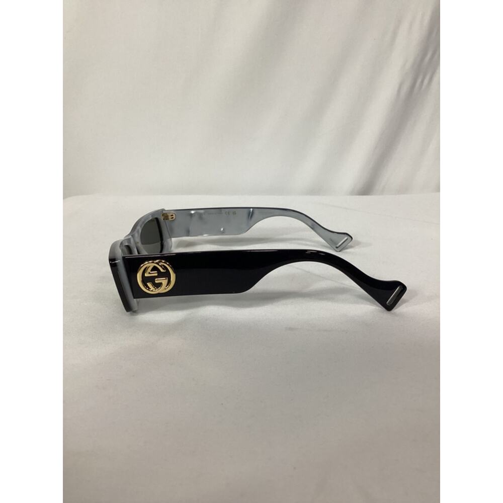 Gucci Slim Rectangular Sunglasses Black Size Os - image 4